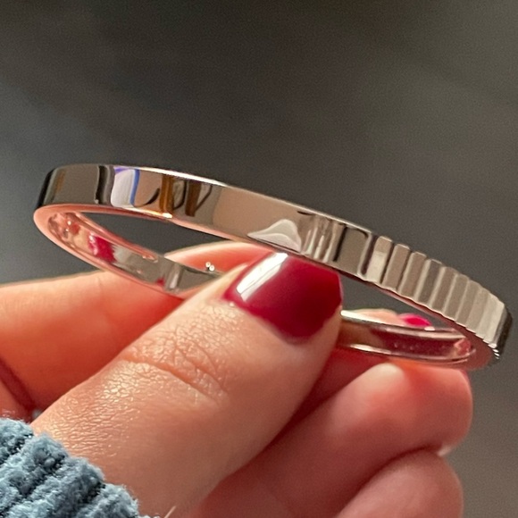 Ring Concierge Fluted White Gold Bangle 17 cm - Picture 9 of 15